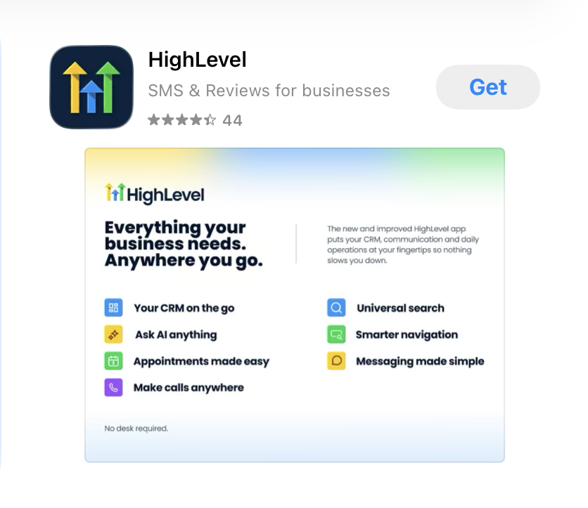 HighLevel in the App Store
